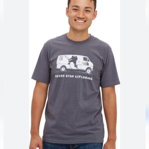 The North Face Classic Tee Shirt Men Sz L Gray Logo Short Sleeve Athleisure